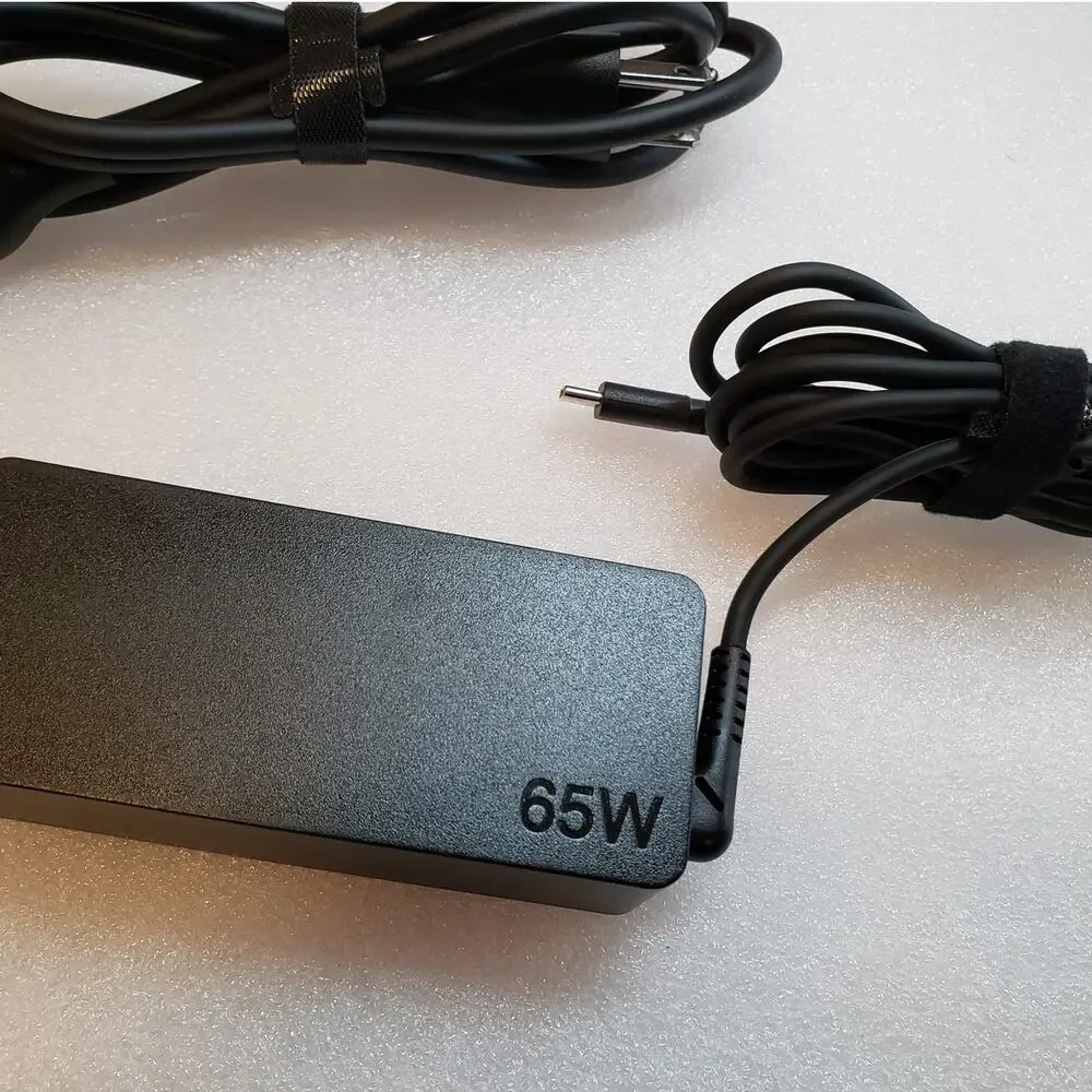 65W USB Type-C Power Adapter Laptop Charger with AC Power Cord Model DL65200325
